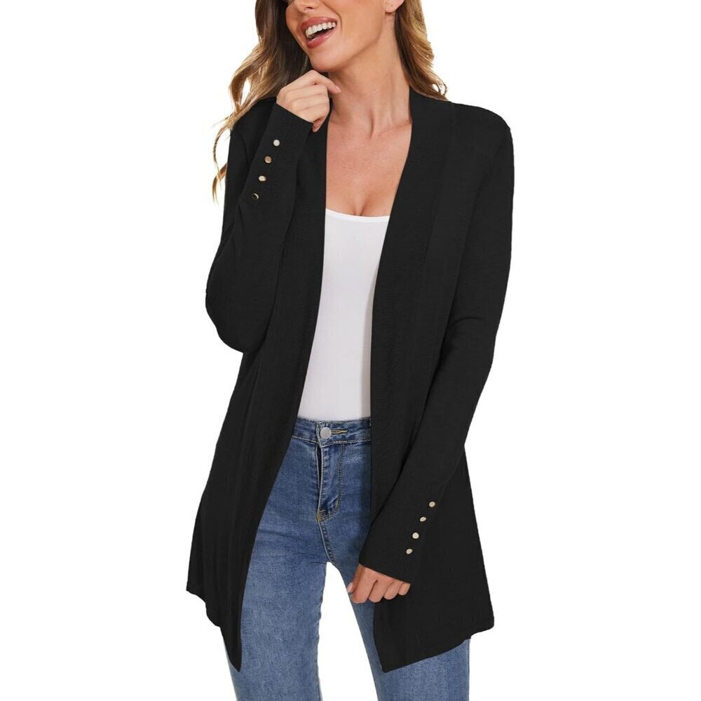 Women’s Dressy Casual Viscose Knit Long Sleeve Open Front Cardigan